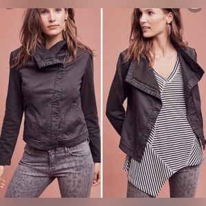 Anthropologie - Marrakech dark gray moto jacket - size Medium